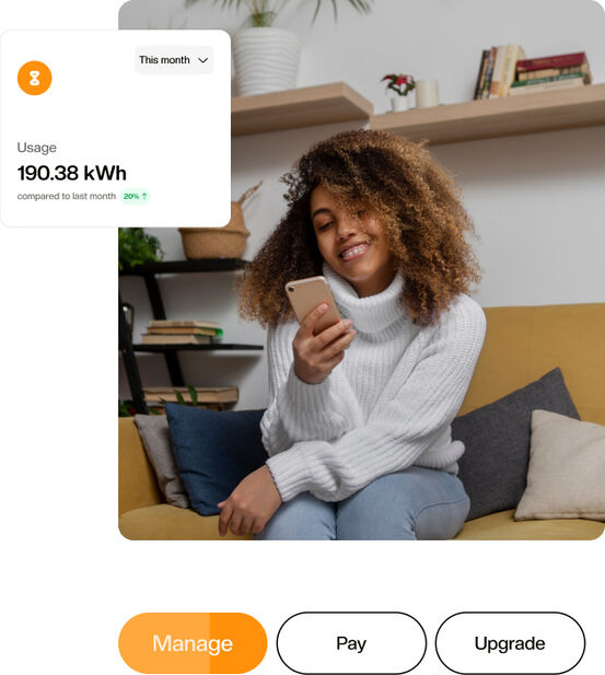 woman and metric card